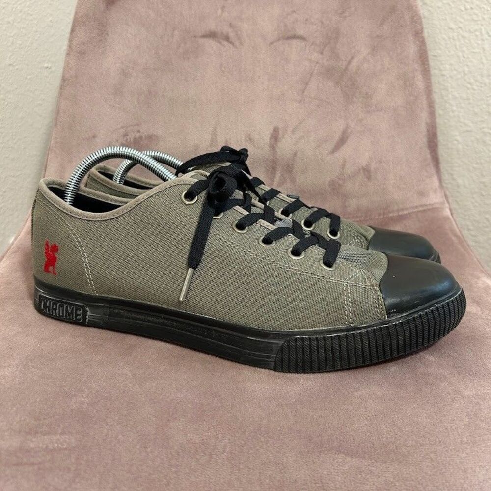 CHROME Industries Red Sole Kursk Pro 2.0 SPD Cycling Shoes MENS 11.5 Gray Canvas